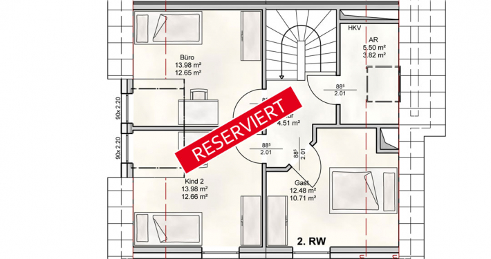 grundriss-RH1-DG-reserviert Menzelweg-Hilden-Dachgeschoss